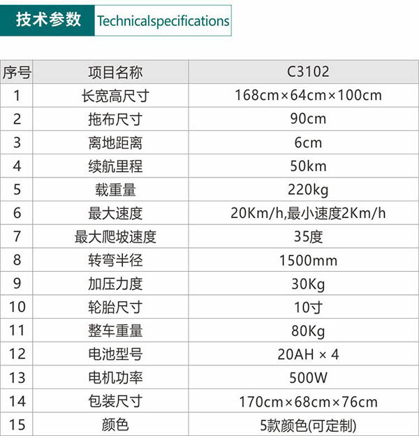 电动肃州尘推车C3102